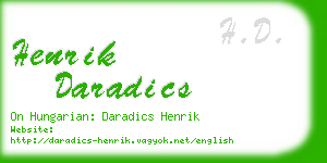 henrik daradics business card